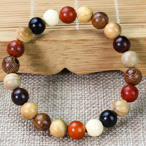 Multi Gemstone Wooden <b>Bracelet</b> 8mm 22 Beads Ball Shape Antique Style Unisex Couple Gift New Chinese Fashion <b>Beaded</b> <b>Bracelet</b> - Product Image 2