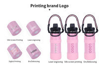 18OZ 32OZ Réutilisable Mignon Personnalisé Enfants Gym Bouteille D'eau En Acier Inoxydable pour L'école Avec Paracord Poignée