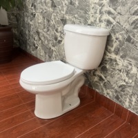 WC en céramique deux pièces à prix abordable, avec siphon en S, pour salle de bain, de Chaozhou