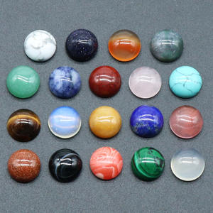 Cabochon rond de 10 mm en agate naturelle, cristal poli, surface incurvée unique, forme géométrique, accessoire de bijouterie DIY, pierre en vrac à incrustation - Product Image 3
