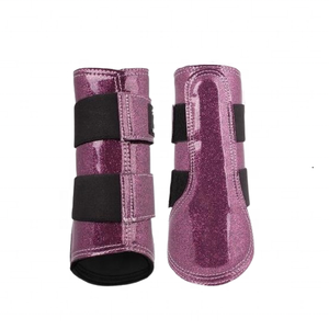 Bottes de brossage professionnelles pour chevaux avec rembourrage absorbant les chocs, protection complète des tendons du jarret, personnalisation OEM - Product Image 1