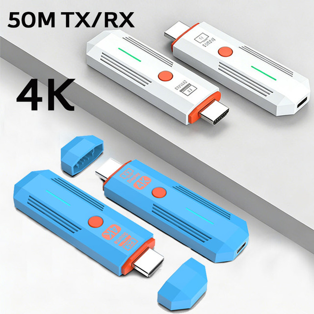 Compatible Plastic 4K 50M Wireless Video Transmitter Receiver Extender Kit TV Stick Dongle Adapter PC Laptop Monitor TV Global