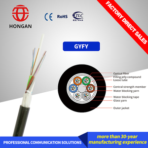 Câble à fibres optiques diélectrique renforcé <span class=keywords><strong>GYFY</strong></span>, 4 à 144 fibres, type semi-sèche pour conduit et aérien non autoportant – Vente chaude - Product Image 2