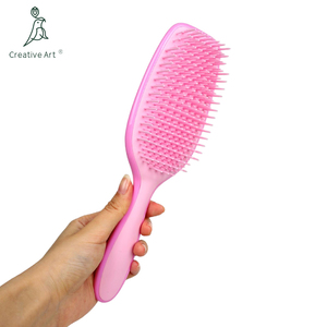 Pinceau démêlant avec logo personnalisé <span class=keywords><strong>pour</strong></span> <span class=keywords><strong>cheveux</strong></span> bouclés, en plastique <span class=keywords><strong>pour</strong></span> femmes et hommes, prêt à être expédié - Product Image 6