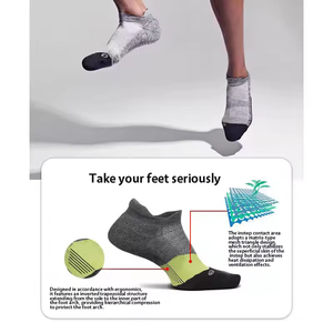 Customized Men's High-Crew Athletic Sport <b>Socks</b> Logo Cuff Bottom High Digital Spring Season Running Sport High Quality Wholesale - Product Image 5