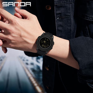 SANDA 2153 New Top Brand <b>Men's</b> Sport Digital Wristwatch, 5ATM <b>Waterproof</b> Casual <b>Watch</b>, Relogio Masculino - Product Image 2