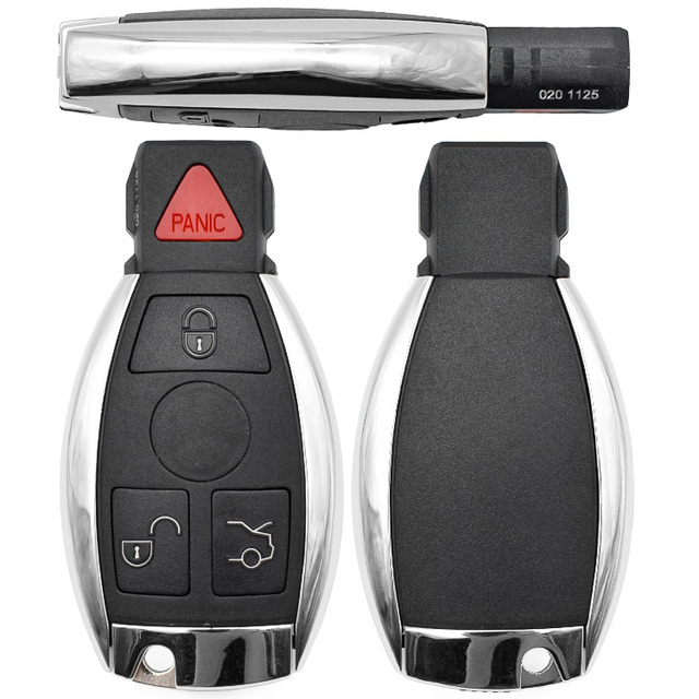 Vehicle Black 4 Buttons BZ Key Fob Locksmith Car Remote Control Keys With Blank Blade