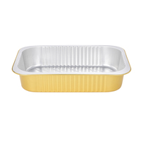 Haute Qualité 2200 ml Jetable En Aluminium Alimentaire Emballage Pan 11 pouces Feuille Barbecue Boîte Cuisson En Aluminium Feuille Récipient pour La Nourriture
