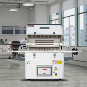 Horno de tubo de control inteligente 1200C Horno de tubo de vacío dividido de laboratorio con horno de atmósfera de tubo de cuarzo de 60mm - Product Image 1