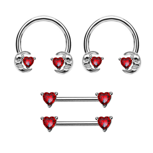 Toposh Halloween tabique <span class=keywords><strong>Piercing</strong></span> joyería corazón cartílago pendiente Acero quirúrgico hélice Daith <span class=keywords><strong>aro</strong></span> Conch pezón <span class=keywords><strong>Piercing</strong></span> joyería - Product Image 1