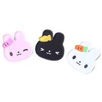 Aimant de réfrigérateur personnalisé en acrylique, lapin kawaii, personnage de lapin mignon, autocollant magnétique pour la décoration de la maison