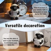 Peluche salamandre en laine crochetée avec carte de remerciement pour professeur, cadeau fait main de style dessin animé pour la décoration de bureau en classe