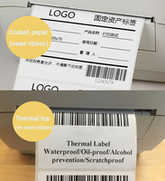 Imprimante d'étiquettes de codes-barres à transfert thermique direct de bureau compatible GC420T(GK888T) 203 dpi en stock Impression couleur 4 pouces