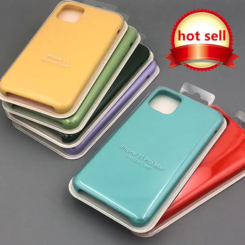 Soft Liquid Silicone Rubber for iPhone 13 Pro Max Phone Case with Original Logo TPU Mobile Phone 12 with Packing