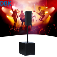 Sistema de Altavoces DBK Dj, Dos Vías, Rango Completo, Caja de 8 Pulgadas, Columna Line Array, Subwoofer Activo de 18 Pulgadas, 400W RMS/800W