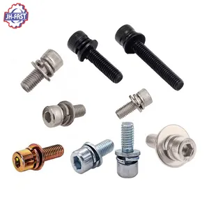 din912 assemble screw with washer steel black zinc allen head sems hexagon hex socket head cap screw three combination screw