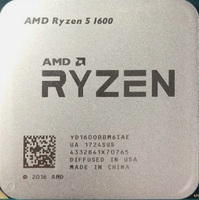 Pour processeur AMD RYZEN 5 1600 AM4 CPU R5 1600 6 cœurs 12T 3,2 GHz Ordinateur de bureau 12 Mo 65 W