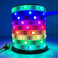 Bande LED à pixels adressables WS2812 avec circuit intégré, 60 LED/m, 5V, SMD5050, PCB blanc/noir, IP65, Ruban LED RGB couleur de rêve