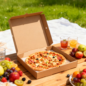Scatola per Pizza in Cartone Ondulato Biodegradabile Personalizzata con Logo, Misure Personalizzabili, Vendita Diretta dalla Fabbrica per Feste - Product Image 3