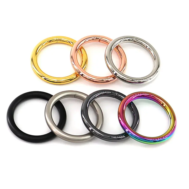 REWIN, anillo de resorte de puerta abierta de aleación de Zinc, cierre redondo, bolsa, Conector de cinturón, hebilla, gancho, 10mm, 15mm, 20mm, 25mm, 30mm, 35mm