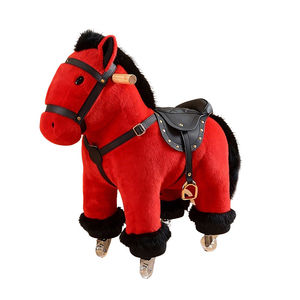 Kinder-Schaukelpferd - Plüsch-Fitness-Schaukelpferd mit Realistischen Galoppgeräuschen & Rutschfestem Sicherheitsring - Product Image 6