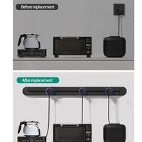 Prise murale multifonctionnelle FIKO avec USB et type-C pour cuisine, bureau, rail mobile, compatible Royaume-Uni/UE/États-Unis/Asie du Sud-Est, Brésil, Italie