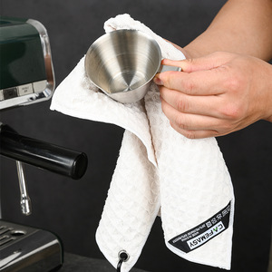 Serviette en microfibre gaufrée 30x30cm absorbante pour bar à café, restaurant, nettoyage - Product Image 4