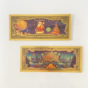 $ที่ระลึกคริสต์มาส<span class=keywords><strong>2</strong></span> 100ชุบทองโลหะสองด้านพับได้ธนบัตรของขวัญวันฮาโลวีนอีสเตอร์ - Product Image 5