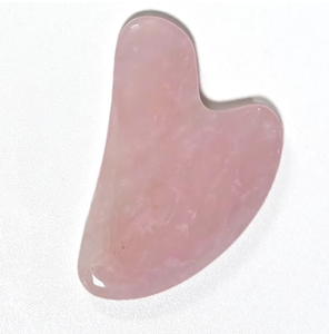Herramientas de belleza para lifting facial, placa Gua Sha de jade rosa cristalino - Product Image 1