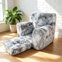 Fauteuil pouf moderne en fausse fourrure de haute qualité, doux et confortable, pour salon, meubles sur mesure, vente en gros