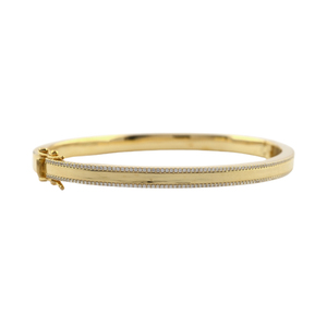 Bracelet manchette classique de luxe pour femmes et enfants, plaqué or 18 carats, entièrement serti de zircons, en acier inoxydable 316L, bijou cadeau - Product Image 1