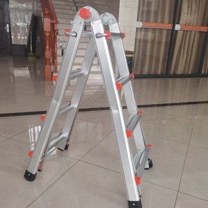 Échelle pliante <span class=keywords><strong>de</strong></span> <span class=keywords><strong>rangement</strong></span> multi-positions antidérapante, échelles <span class=keywords><strong>de</strong></span> sécurité télescopiques en aluminium pour escaliers - Product Image 1