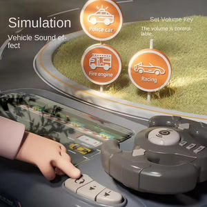Machine de jeu de course multi-modes pour enfants Jouets d'évitement d'obstacles Voiture Aventure Puzzle Volant Jouet Jeu de bureau avec son - Product Image 5