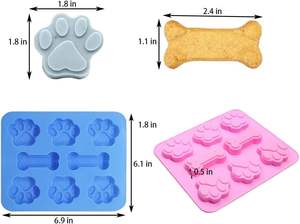 Piedi di gatto e forma di osso 8 cavità artiglio torta stampo fai da te strumento <span class=keywords><strong>per</strong></span> la cottura di formaggio in Silicone stampo candela sapone resina stampo - Product Image 6