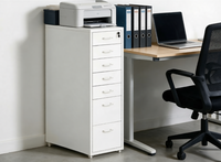 Armoire de classement en acier à roulettes, haute et étroite, multi-tiroirs, moderne, pour chambre et salon, organisateur de documents
