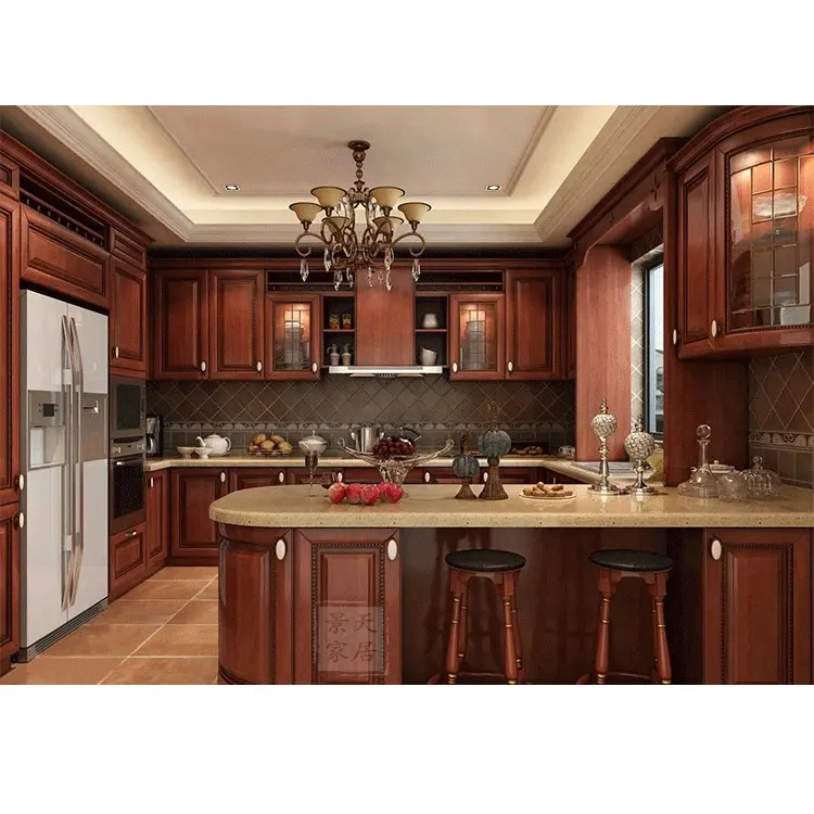 CBMMART USA Standards Solid Wood Shaker Style Kitchen Cabinets/Modular Kitchen Cabinet Designs