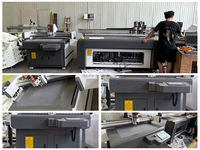 Máquina de Corte Oscilante Industrial Totalmente Automática CNC para Revestimiento de Tableros de Cuero Artificial PVC para Interiores de Automóviles