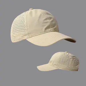 최고 품질 판촉 6 패널 성인 구조화되지 않은 코듀로이 맞춤형 짠 라벨 단색 농축 황동 버클 야구 모자