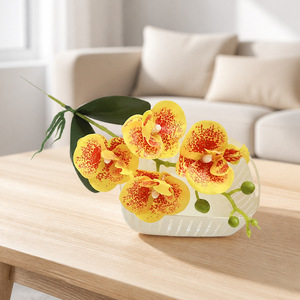 Arreglo de orquídeas Phalaenopsis artificiales con maceta de 47 pulgadas para decoración de interiores en el hogar u oficina - Product Image 2