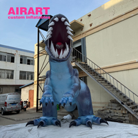 Arche gonflable géante publicitaire en forme de dinosaure, installation facile, arche animale gonflable pour activité thématique en plein air