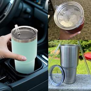 Pour <span class=keywords><strong>Yeti</strong></span> Rambler 30 oz gobelet couvercle de remplacement 14 oz tasse 35 oz tasse de paille sans BPA jetable Ozark Trail ancien Style RTIC gobelet - Product Image 6