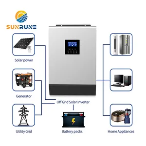 Best The Solar Inverter Supplier Price 24V 3Kva 5Kva 48V Pure Sine Wave Off Grid System Mppt Charger Solar Hybrid Inverter