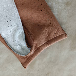 Fabricant Logo personnalisé Blanc Couleur Hommes Rétro Vintage Voiture Conduite <span class=keywords><strong>Moto</strong></span> Femmes Mode Peau de Cerf Voiture Conduite Gants en cuir - Product Image 6