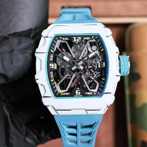 Reloj de pulsera mecánico automático para hombre, con correa de caucho azul impermeable, de diseño exquisito y gran éxito de ventas. - Product Image 1
