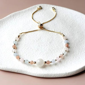 <span class=keywords><strong>Piedra</strong></span> lunar delicada, cuarzo rosa, regalo <span class=keywords><strong>de</strong></span> <span class=keywords><strong>fertilidad</strong></span> <span class=keywords><strong>de</strong></span> Aguamarina para mamá, pulsera <span class=keywords><strong>de</strong></span> cristal <span class=keywords><strong>de</strong></span> embarazo saludable ajustable - Product Image 1