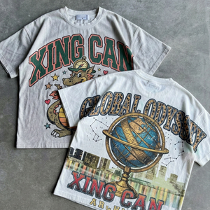 T-shirt streetwear pour homme Hcreate avec logo imprimé personnalisé, 100% coton, 260 GSM, coupe ample, prix promotionnel - Product Image 1