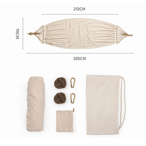 Hamac <span class=keywords><strong>de</strong></span> Camping en <span class=keywords><strong>toile</strong></span> <span class=keywords><strong>de</strong></span> cendré blanc, Portable, <span class=keywords><strong>pour</strong></span> <span class=keywords><strong>jardin</strong></span> et Camping, avec sangles, pochette, vente en gros, - Product Image 6