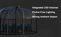 Dôme de restauration préfabriqué en polycarbonate transparent pour l'hiver, idéal pour le glamping et les restaurants