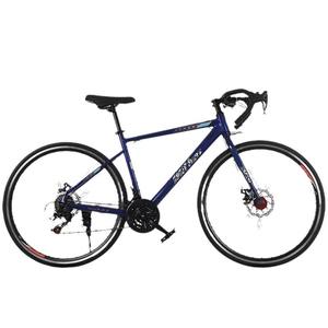 Bicicleta de Carretera 700c con Horquilla Rígida de Aleación de Aluminio en Azul Rey y Rojo Brillante con Soporte y Sillín de Alto Rendimiento - Product Image 1