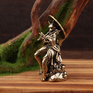 Figura Decorativa de Zorro con Paraguas, de Latón, Tradicional, para Decoración de Escritorio, Hogar u Oficina, Pieza Individual - Product Image 3